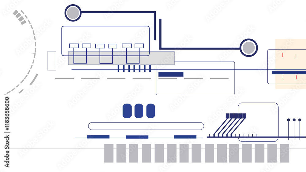 abstract pattern with microcircuit elements abstract pattern with microcircuit elements