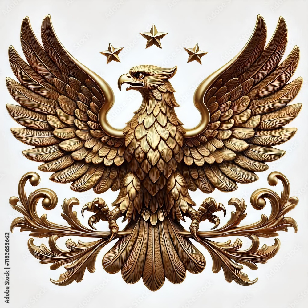 Obraz premium golden eagle with wings