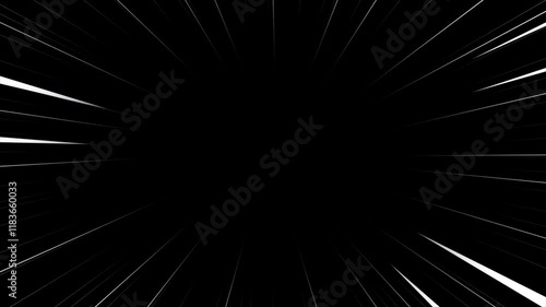 Animation Anime motion speed lines video overlay template manga style comic speed line background, Explosion flash and fast action, concentrated lines