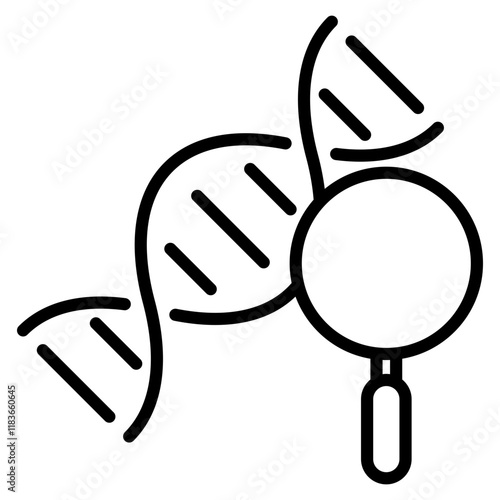 DNA research single icon photo