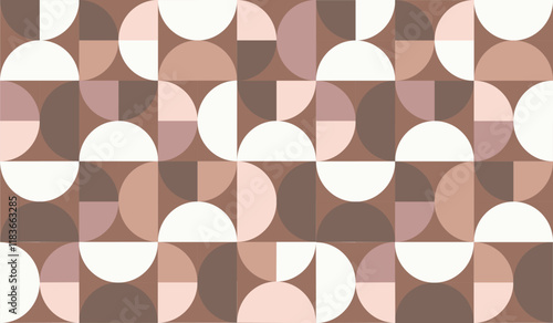 Vector cover design. Classic geometric print. Modern background for design. Vector illustration in mocha mousse color. Vector