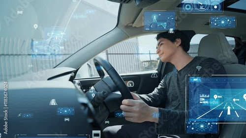 automobile, technology, adas, asv, autonomous driving, electronics, driver, assistant, ai, gui, hud, driver's seat, maas, its, screen, drive, cockpit, data, network, electrification, sensor, sensing,  photo