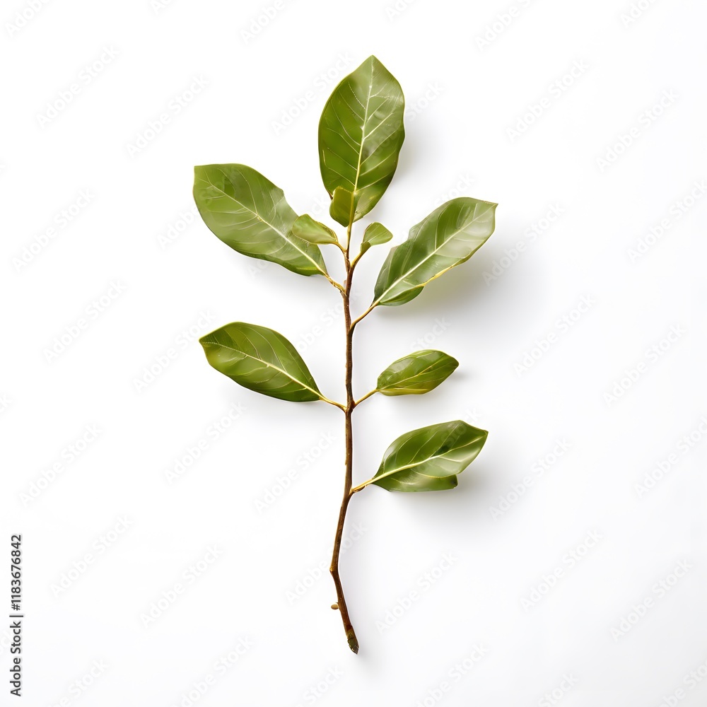 Obraz premium A beautiful green bush tree isolated on a white background