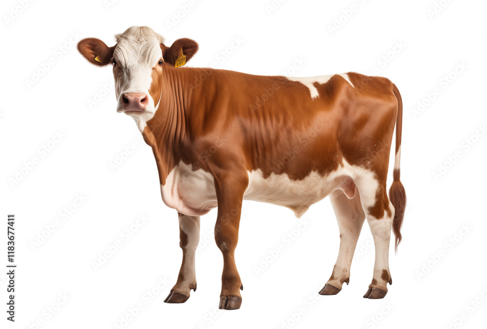 a brown and white cow isolated on a transparent background a brown and white cow isolated on a transparent background