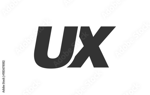 UX Techno Editable Font Logo For Corporate Branding. Bold, Futuristic Design With Unique Typographic Ideas. Minimal Custom Type And Dynamic Letter