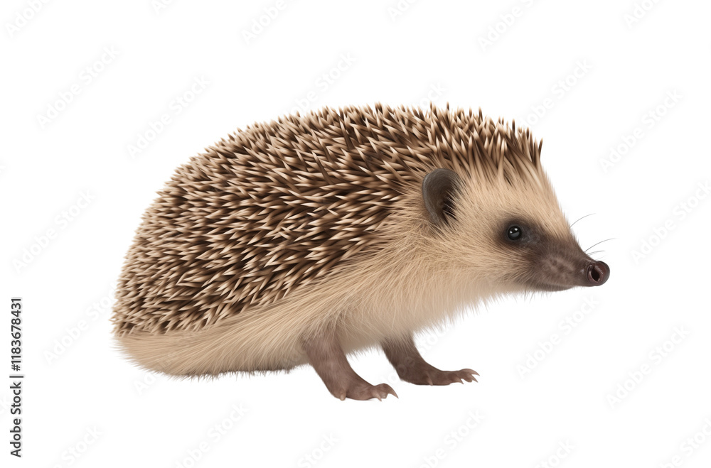 Obraz premium a hedgehog isolated on a transparent background