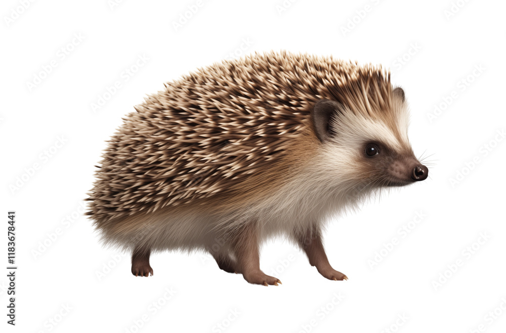 Obraz premium a hedgehog isolated on a transparent background