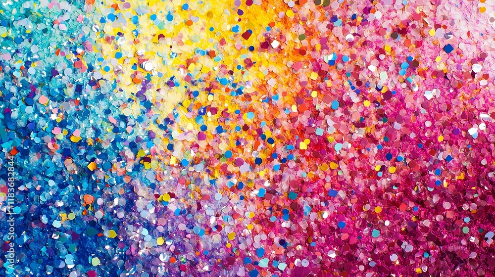 Naklejka premium Vibrant Glitter Rainbow Texture Background