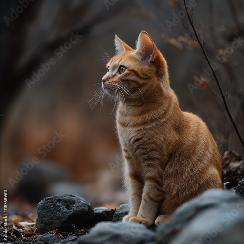 Cat in the forest
