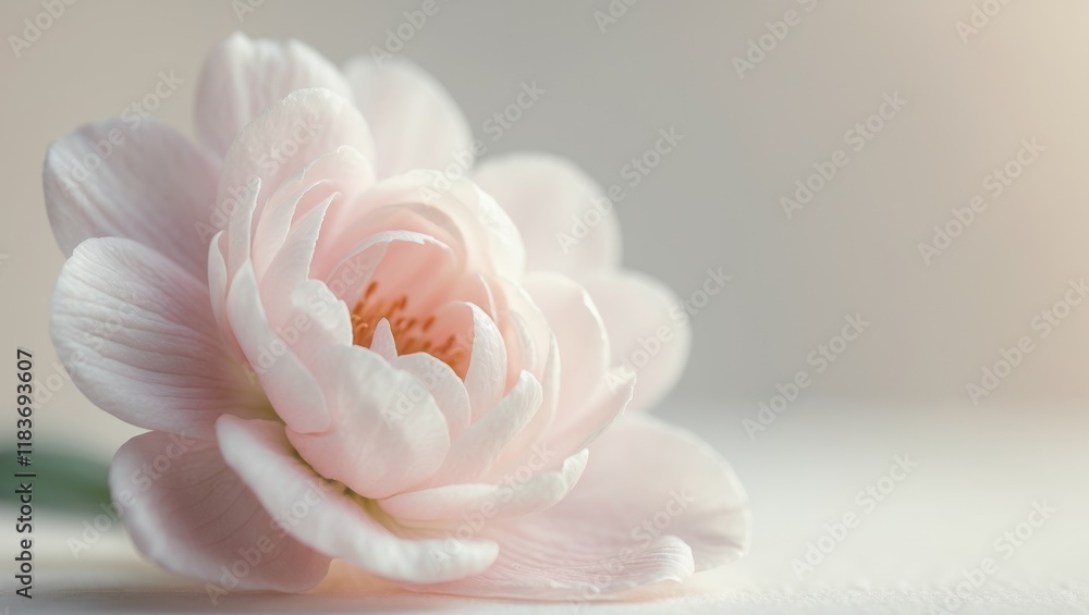 A Delicate Pastel Flower With Soft Petals A Delicate Pastel Flower With Soft Petals