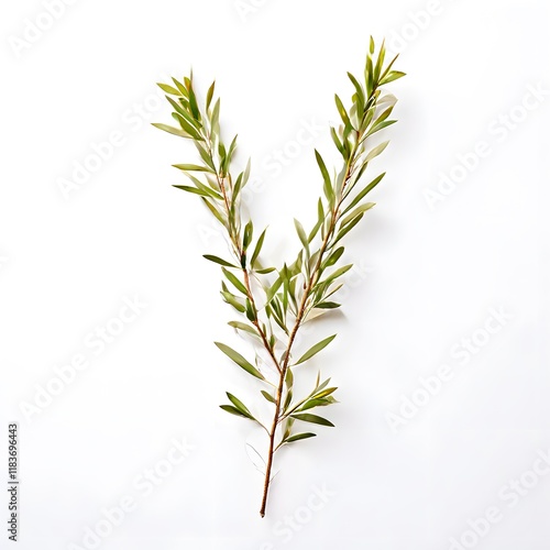 Wallpaper Mural A beautiful green bush tree isolated on a white background Torontodigital.ca