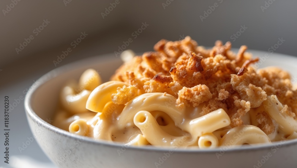 Creamy Macaroni and Cheese Dish with Crispy Topping Creamy Macaroni and Cheese Dish with Crispy Topping