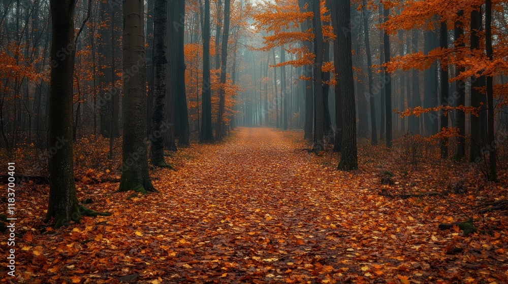 Autumnal Path: A Mystical Forest Walk Autumnal Path: A Mystical Forest Walk