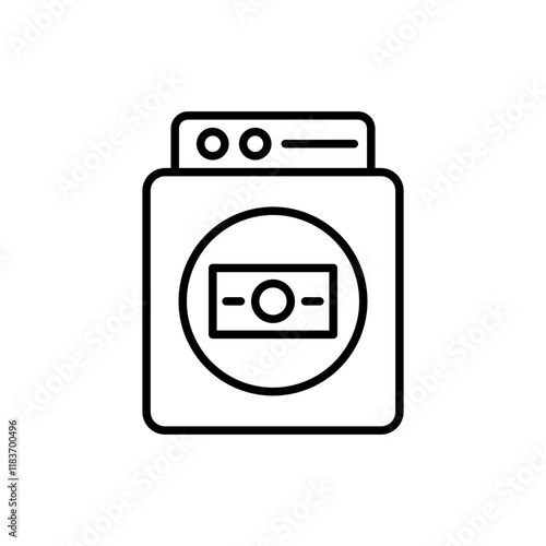 Money laundering outline icons, minimalist vector illustration ,simple transparent graphic element .Isolated on white background