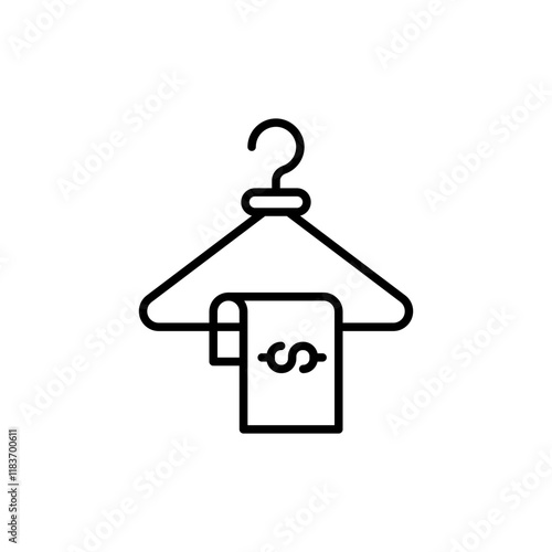 Money laundering outline icons, minimalist vector illustration ,simple transparent graphic element .Isolated on white background