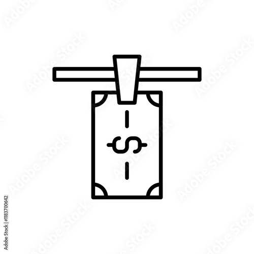 Money laundering outline icons, minimalist vector illustration ,simple transparent graphic element .Isolated on white background