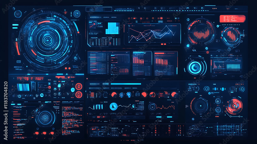 Futuristic user interface, hud, gui for game background design, technology background, digital data Futuristic user interface, hud, gui for game background design, technology background, digital data