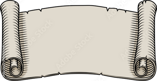 A scroll paper banner vinta...