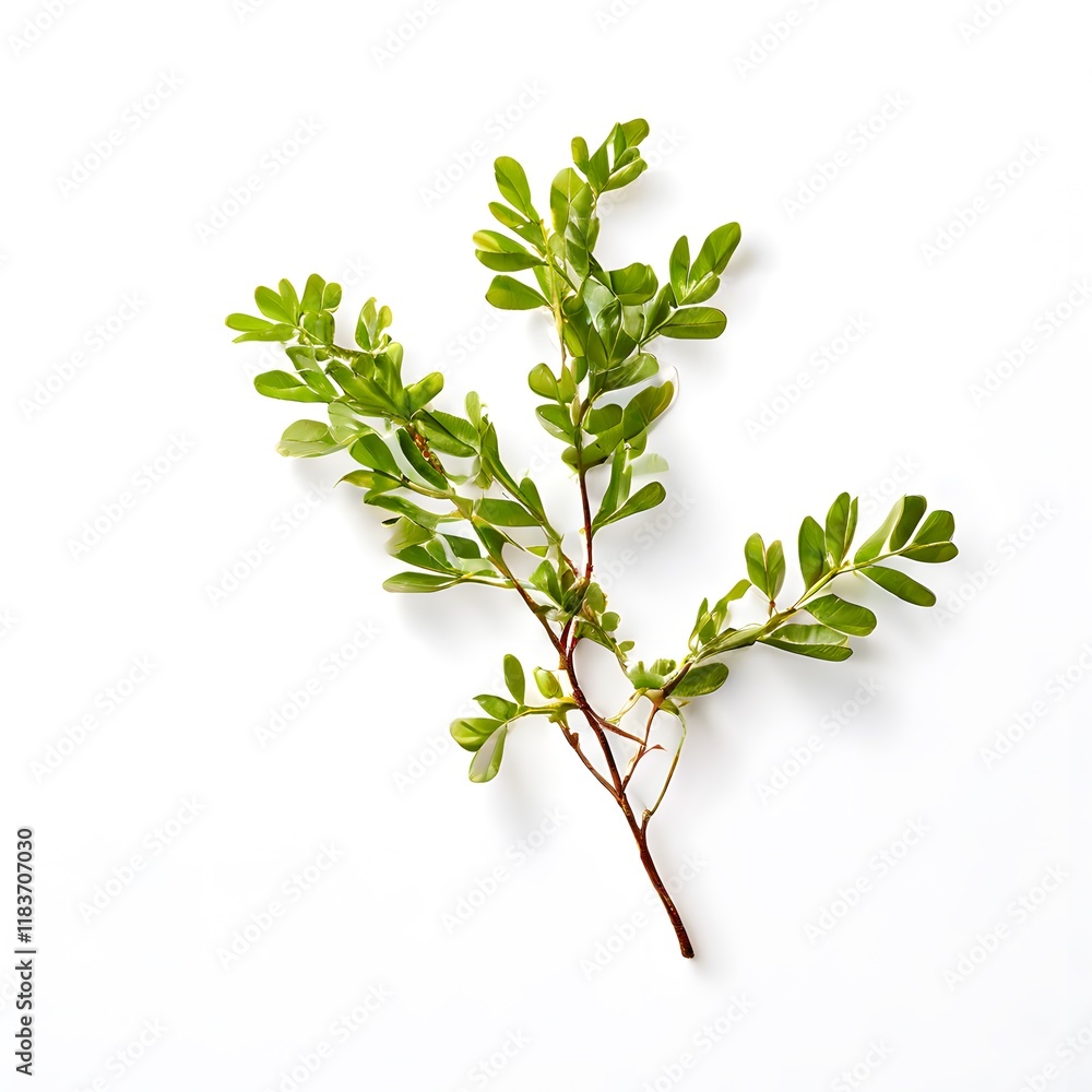 A beautiful green bush tree isolated on a white background A beautiful green bush tree isolated on a white background