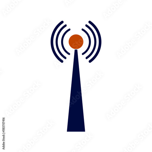 antenna icon transmitter design vector illustration