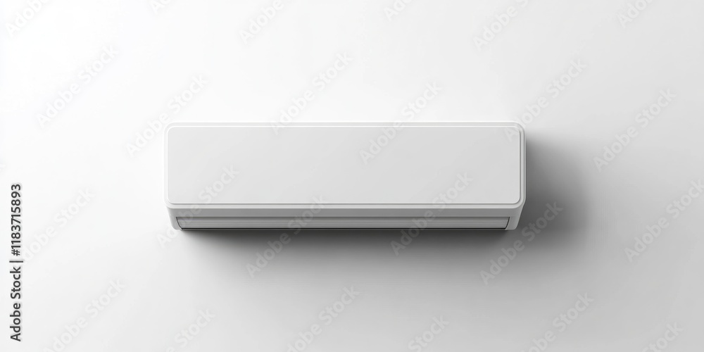 White air conditioner on the white wall White air conditioner on the white wall