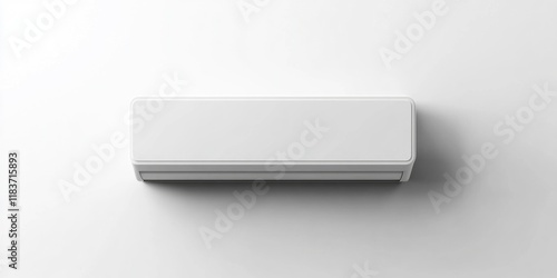 White air conditioner on the white wall