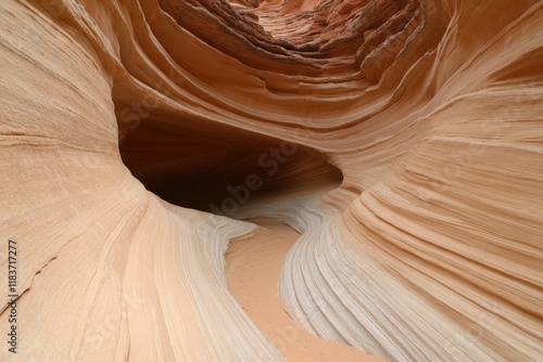Abstract Swirling Sand Patterns in a Canyon