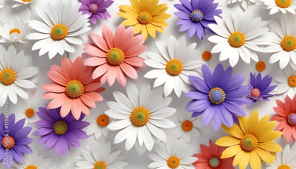 Bunch of flowers with different colors Bunch of flowers with different colors