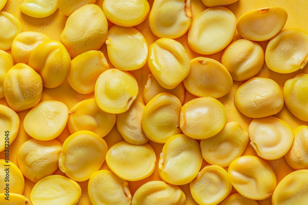 Big amount of yellow raw fava beans. Image illustrated food for advertisement Big amount of yellow raw fava beans. Image illustrated food for advertisement