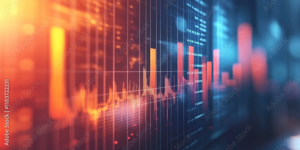 screen displaying digital data chart and graph screen displaying digital data chart and graph