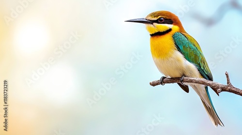 A Colorful Bird Perched on a Branch photo