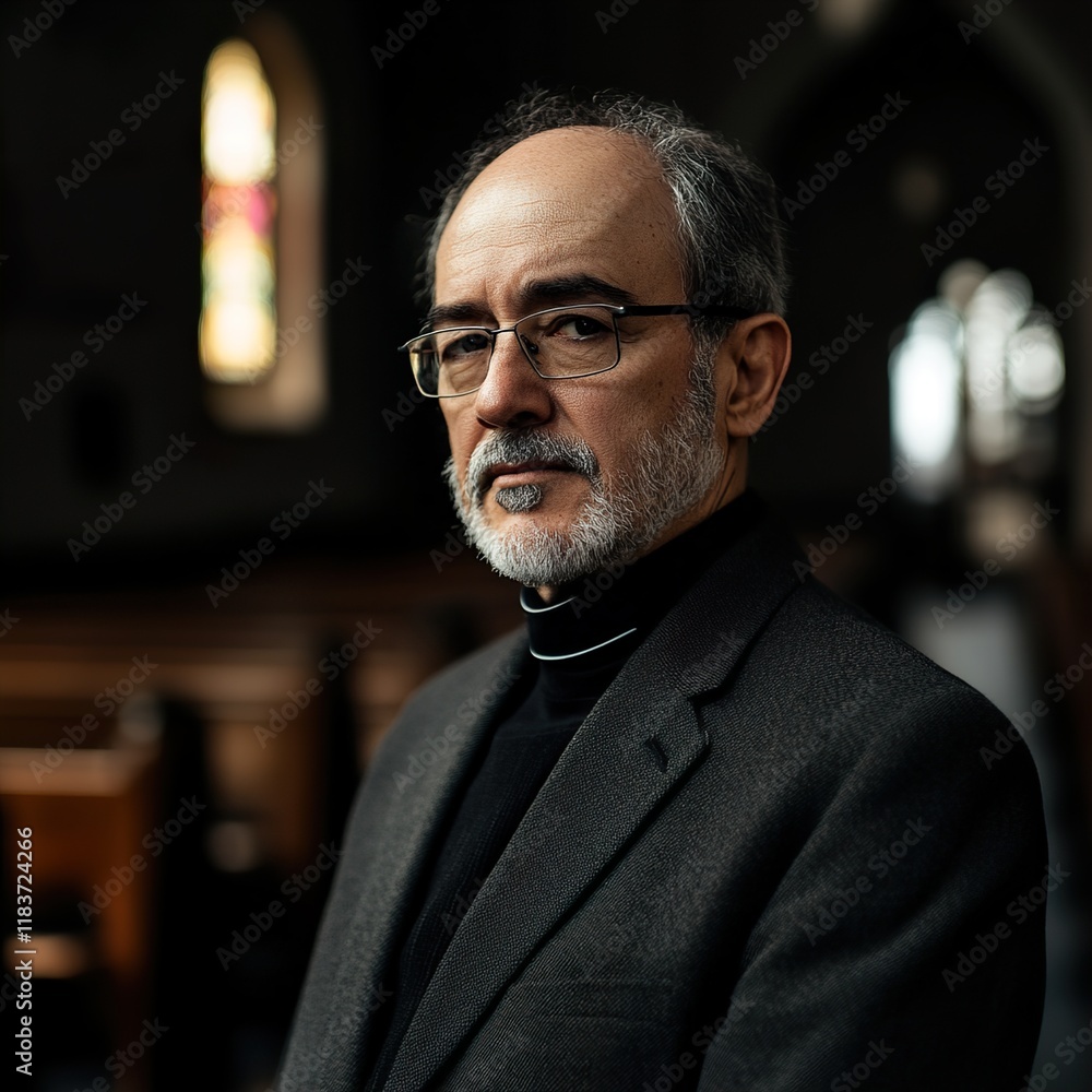 Portrait of a Man in a Church Portrait of a Man in a Church