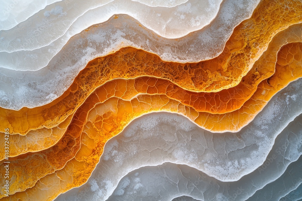 An abstract aerial view showing a salt production facility in Australia An abstract aerial view showing a salt production facility in Australia