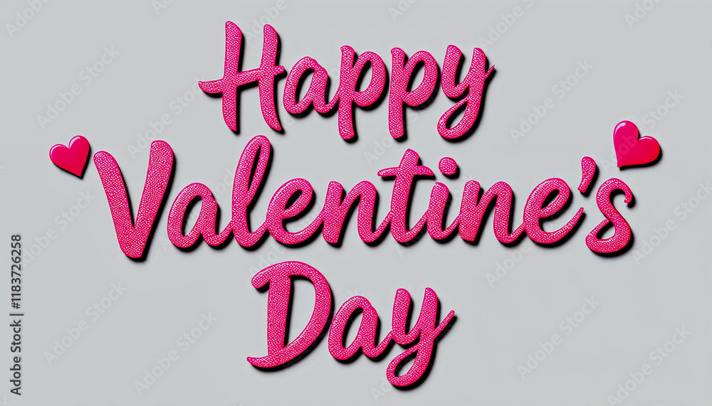 Happy Valentine's Day message with decorative hearts. Happy Valentine's Day message with decorative hearts.