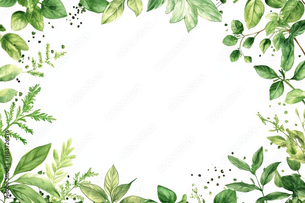 Herb border featuring Mediterranean varieties like basil thyme oregano and rosemary against a white backdrop Herb border featuring Mediterranean varieties like basil thyme oregano and rosemary against a white backdrop