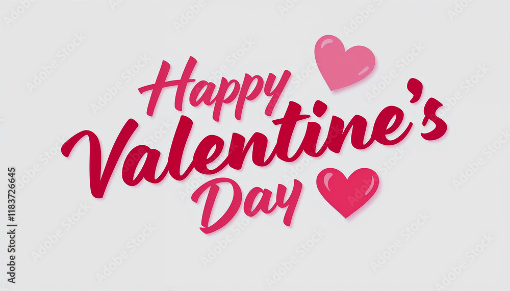 Happy Valentine's Day message with decorative hearts. Happy Valentine's Day message with decorative hearts.