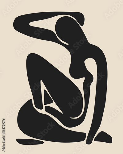 contemporary abstract silhouette human figure