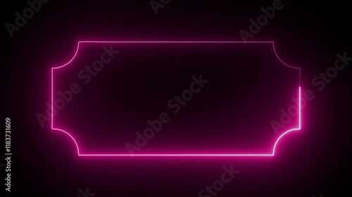 Pink Neon Tech Border Frame