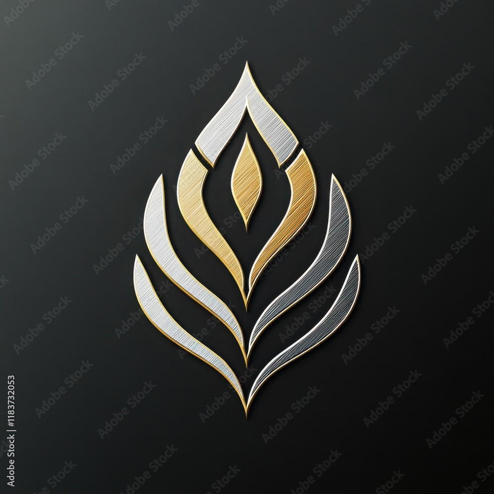 A luxury jewelry logo with a gold and silver color scheme, showcasing a timeless design in white A luxury jewelry logo with a gold and silver color scheme, showcasing a timeless design in white