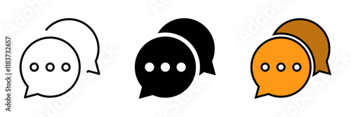 Chat icons. chatting speech bubble symbol icon set . comment icon button . message talk bubble, communication, Conversation, icons
