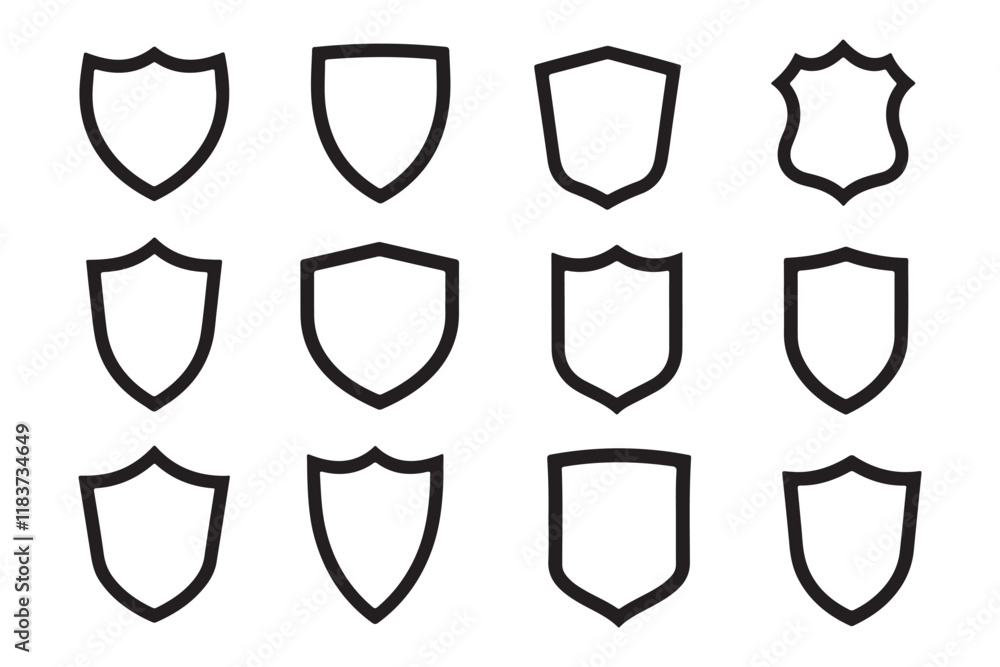 Modern Shield Icon Pack Modern Shield Icon Pack
