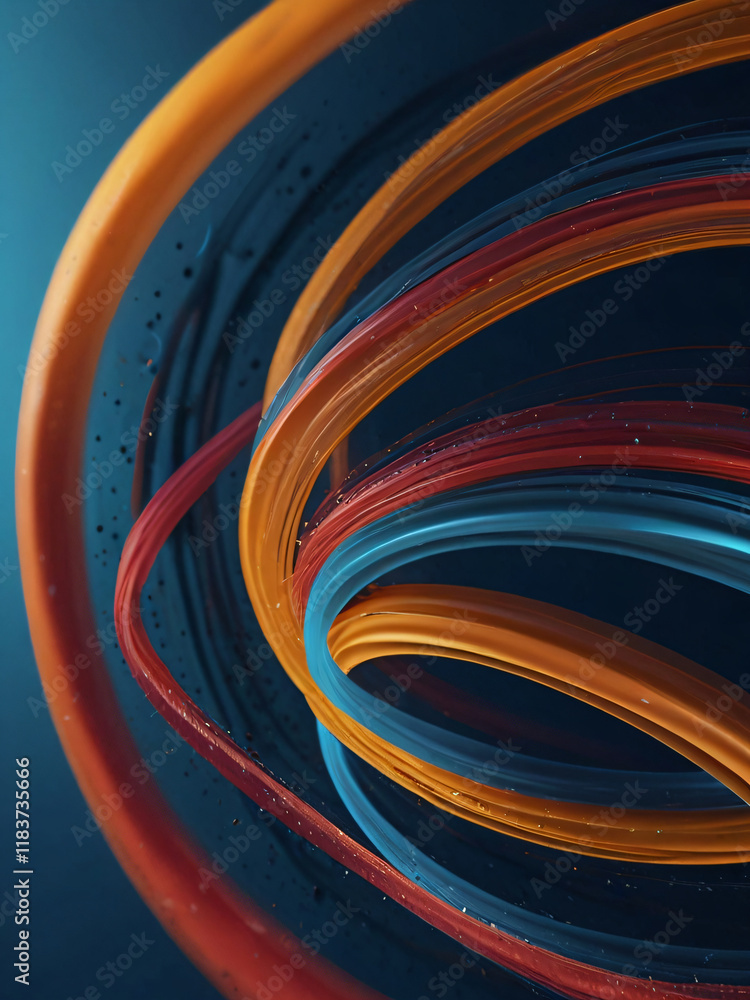Fototapeta premium An athlete sprints with a dynamic, modern abstract background.