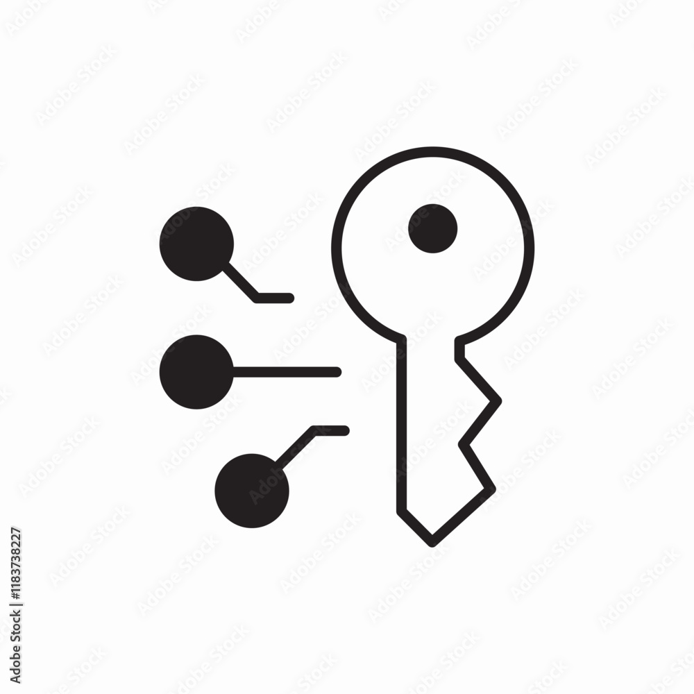 key share access icon vector sign