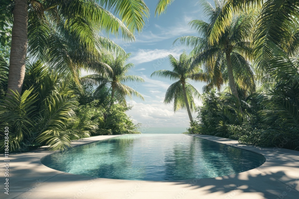 Fototapeta premium Luxury palm model in a natural setting