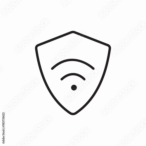 secure connection wireless internet icon vector sign
