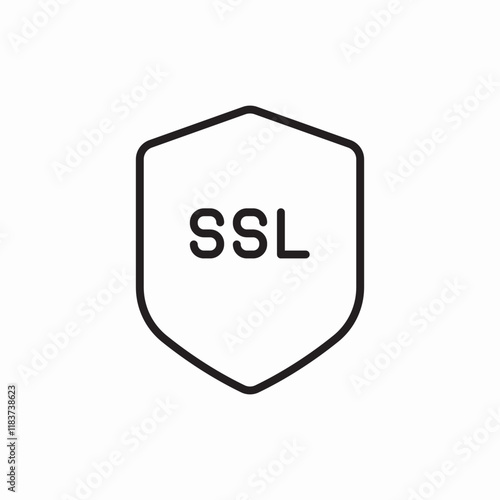 ssl security certificate icon vector sign