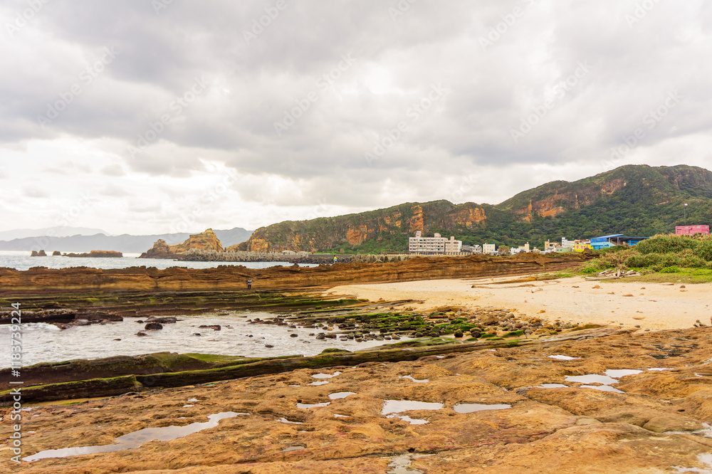 Daytime view of the landscape of Yehliu Geopark