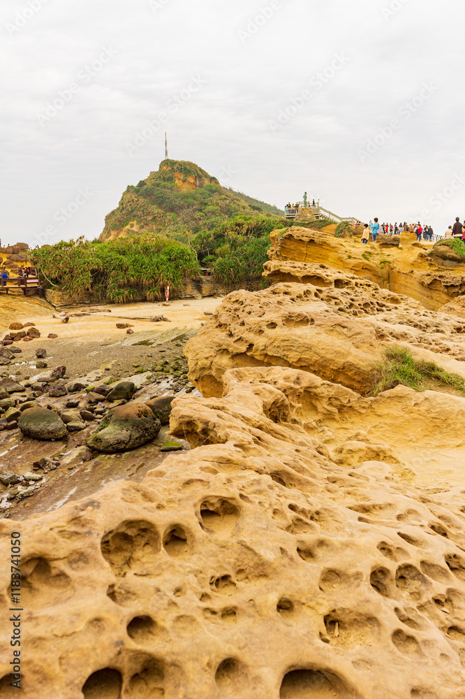 Daytime view of the landscape of Yehliu Geopark