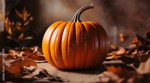 High-resolution pumpkin isolated on transparent background for autumn and Halloween-themed designs, featuring vibrant orange color and natural texture perfect for culinary and seasonal projects photo