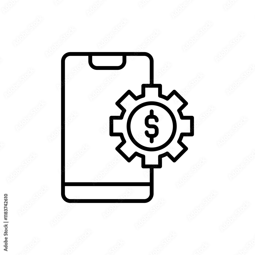Financial planning app outline icons, minimalist vector illustration ,simple transparent graphic element .Isolated on white background Financial planning app outline icons, minimalist vector illustration ,simple transparent graphic element .Isolated on white background